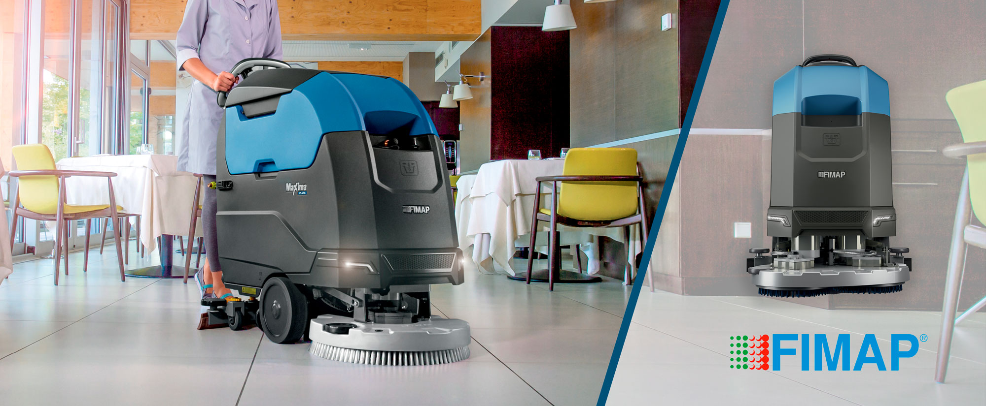 Fimap Maxima Walk Behind Scrubber Dryer Banner